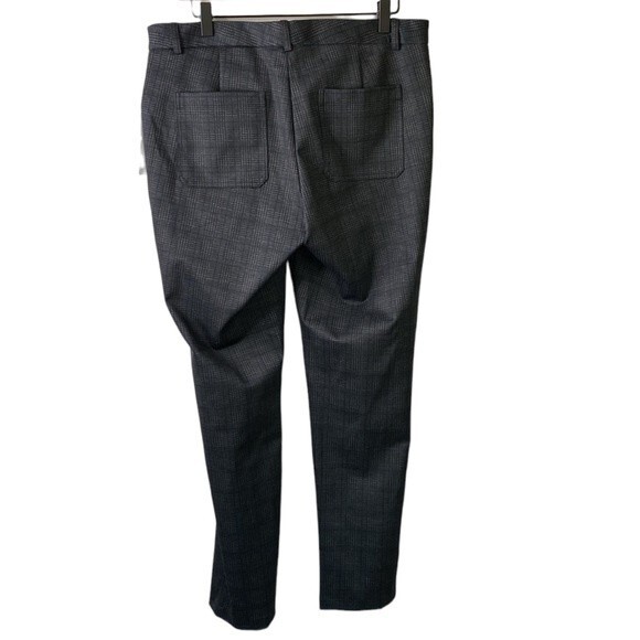 Calvin Klein Plaid Slim Fit Straight Leg Dress Pant Trouser High Waist Stretchy - Picture 4 of 13